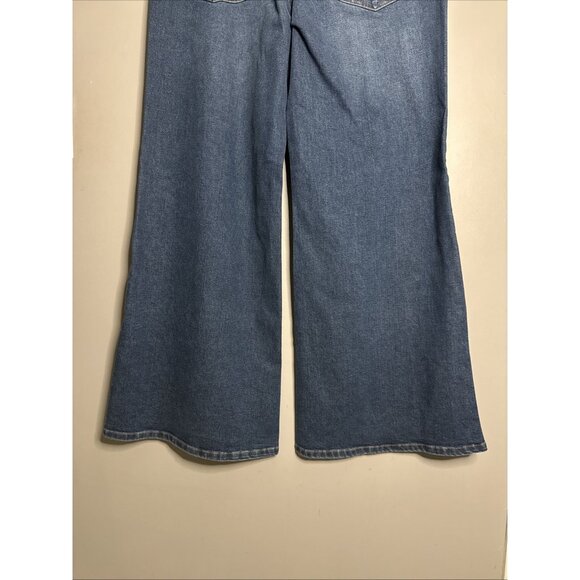 Sophia Vergara Jeans Super High Rise Wide Leg Margot Womens Size 16 Dark Wash - Picture 7 of 12